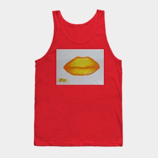 Yellow Lips Tank Top